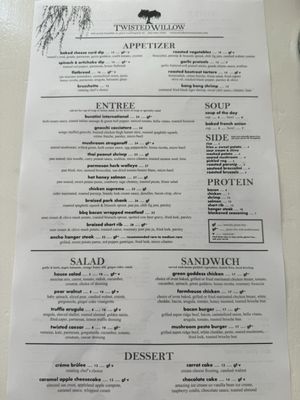 Menu photo 2 Twisted Willow Port Washington, WI