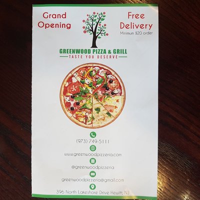 Menu photo 1 Greenwood Pizza And Grill Hewitt, NJ