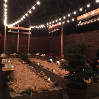 Olmsted - Backyard waiting area - New American Near Me - Brooklyn, New York