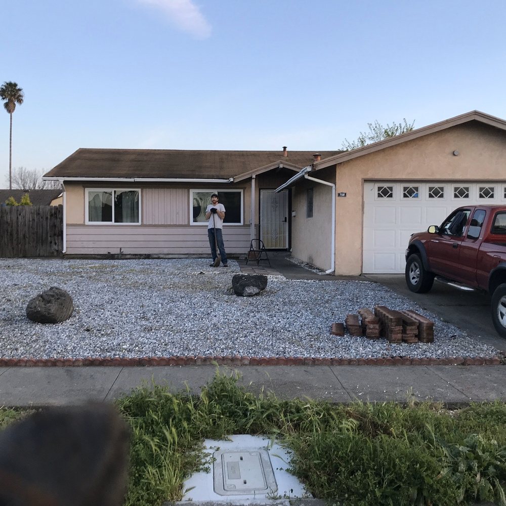 All Seasons Roofing - Before: my rotten leaky 50+ year old roof with broken plastic gutters. - Roofing Near Me