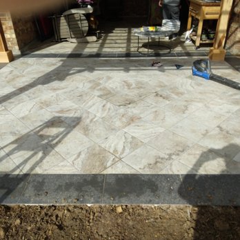 NWT Home Services - Ceramic tile floor...yes we did pour the concrete slab too. - Roofing Near Me NWT Home Services - Ceramic tile floor...yes we did pour the concrete slab too. - Roofing Near Me