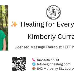 Massage Is Healing For Everyone - Business card