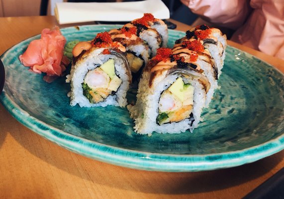 Photo of Yami Sushi Bistro - Prague, PR, CZ. Custom sushi - bigger than it looks