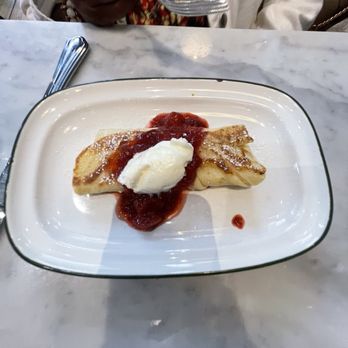 Dauphine’s - Ricotta blitz (like a crepe) with strawberries - Seafood Near Me - Washington, DC, District of Columbia