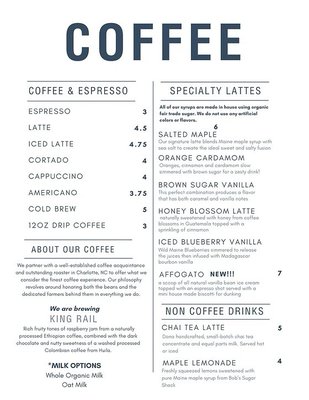 Menu photo 3 Whittle Bird Coffee Dover-Foxcroft, ME Menu photo 3 Whittle Bird Coffee Dover-Foxcroft, ME