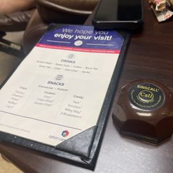 Wasatch Infusion - Menu of snacks and drinks in the patient room