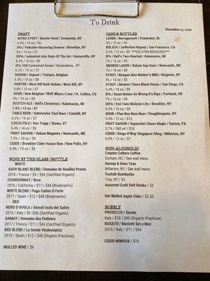 Menu photo 4 Rough Draft Bar & Books Kingston, NY