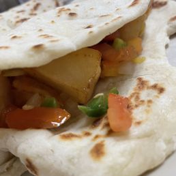 Papa a la Mexicana breakfast taco Papa a la Mexicana breakfast taco