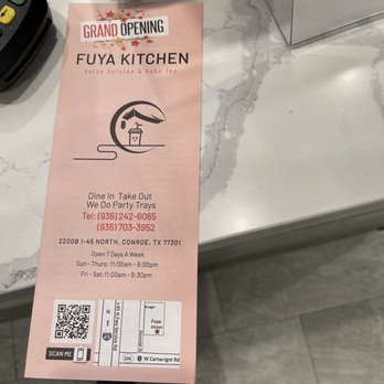 Fuya Kitchen - Menu - Asian Fusion Near Me - Conroe, Texas