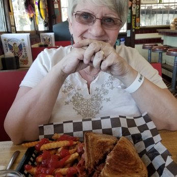 Miss Worcester Diner - My mom eating Pastrami sandwich they were thick and delicious - Diners Near Me - Worcester, Massachusetts Miss Worcester Diner - My mom eating Pastrami sandwich they were thick and delicious - Diners Near Me - Worcester, Massachusetts