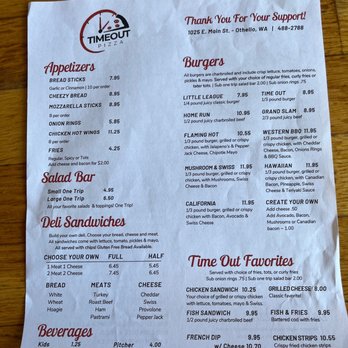 Time Out - Menu - play the game "find the error" - Pizza Near Me - Othello, Washington Time Out - Menu - play the game "find the error" - Pizza Near Me - Othello, Washington