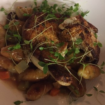 Bird and Bottle - Brick chicken with gnocchi - New American Near Me - Tulsa, Oklahoma