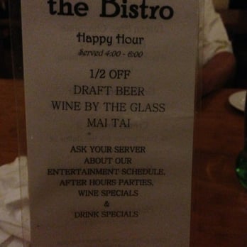 The Bistro - Here's the 411 on their Happy Hour... - Seafood Near Me - Kilauea, Hawaii
