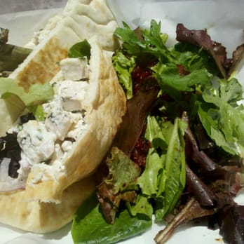 Devilicious - Tarragon Chicken Salad... On pita - New American Near Me Devilicious - Tarragon Chicken Salad... On pita - New American Near Me