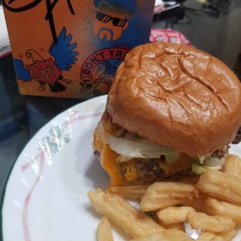 Guy Fieri's Flavortown Kitchen - Real Cheezy Burger and Flavortown Fries - Food Delivery Services Near Me - Naples, Florida