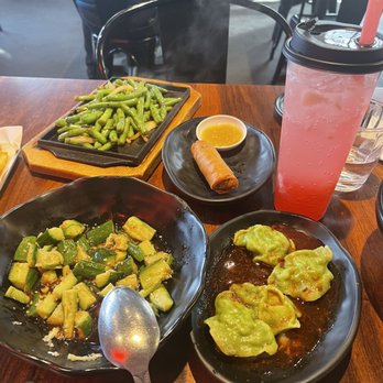 Stick & Steam - Cucumber w/Garlic Sauce, String Beans, spring Eggrolls, Mala Seafood Dumpling (4) - Dim Sum Near Me - Millbrae, California Stick & Steam - Cucumber w/Garlic Sauce, String Beans, spring Eggrolls, Mala Seafood Dumpling (4) - Dim Sum Near Me - Millbrae, California
