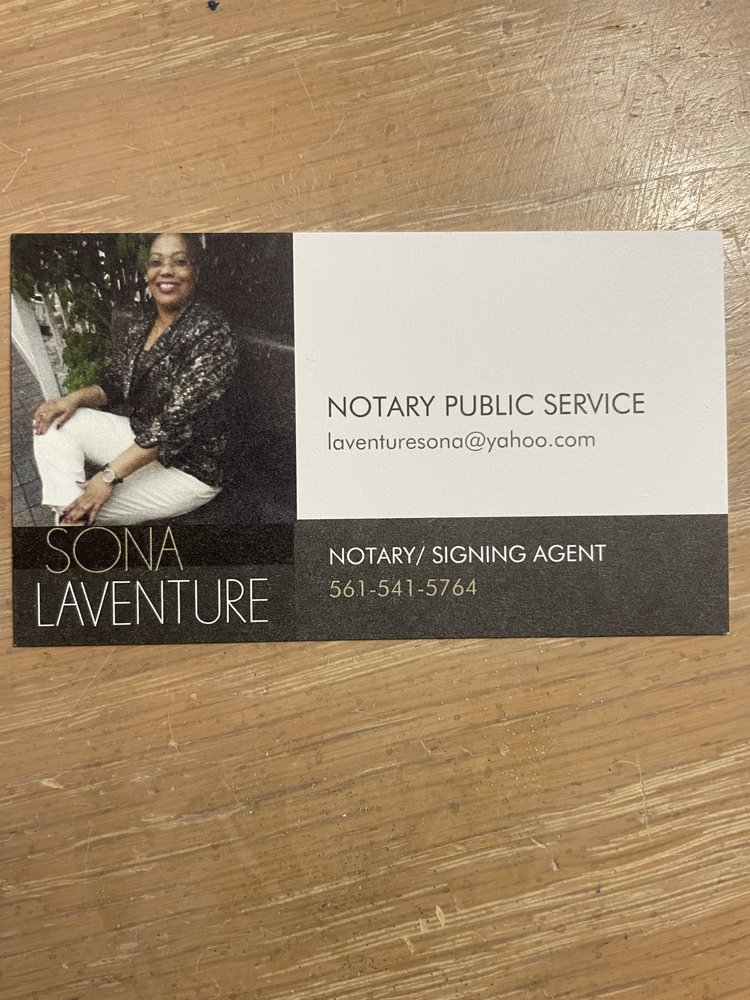 SONA NOTARY LOAN SIGNING AGENT Updated September 2024 Request a Quote Lake Park, Florida