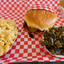 The Porkette - Riblet Lunch Special, Mac and Collards