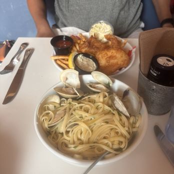Bread & Brine - Linguine vangole and fish and chips - Seafood Near Me - Hastings on Hudson, New York Bread & Brine - Linguine vangole and fish and chips - Seafood Near Me - Hastings on Hudson, New York