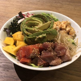 Flax & Kale - Tuna and Salmon Poke Bowl - Spanish Near Me - Barcelona, B