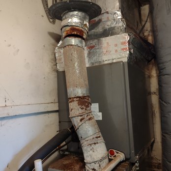 Pettry Plumbing - Dangerous vent on furnace, before - Heating & Air Conditioning/HVAC Near Me Pettry Plumbing - Dangerous vent on furnace, before - Heating & Air Conditioning/HVAC Near Me
