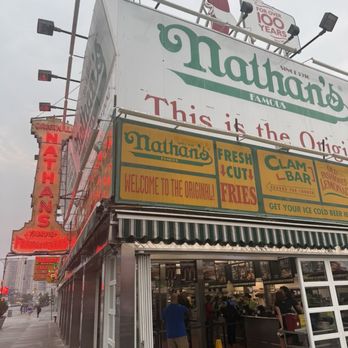 Nathan's Famous - Outside - Hot Dogs Near Me - Brooklyn, New York Nathan's Famous - Outside - Hot Dogs Near Me - Brooklyn, New York