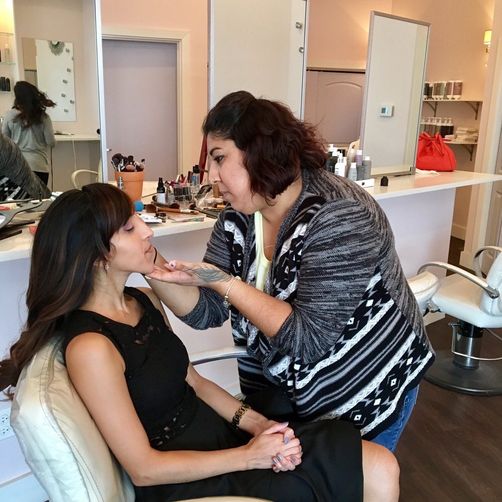 Franci doing my makeup