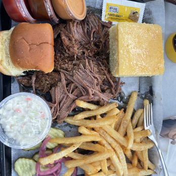 The Deck - Brisket platter...that CORNBREAD! - American Near Me - Muskegon, Michigan The Deck - Brisket platter...that CORNBREAD! - American Near Me - Muskegon, Michigan