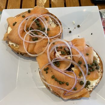 Chloez Cafe - Bagel with Nova Lox & Cream Cheese 10/10 - Breakfast & Brunch Near Me - Fairfax Station, Virginia