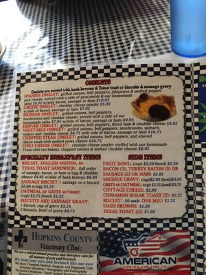 Menu photo 7 Pioneer Cafe Sulphur Springs, TX
