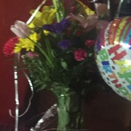 Actual bouquet, did not come with balloons. Actual bouquet, did not come with balloons.