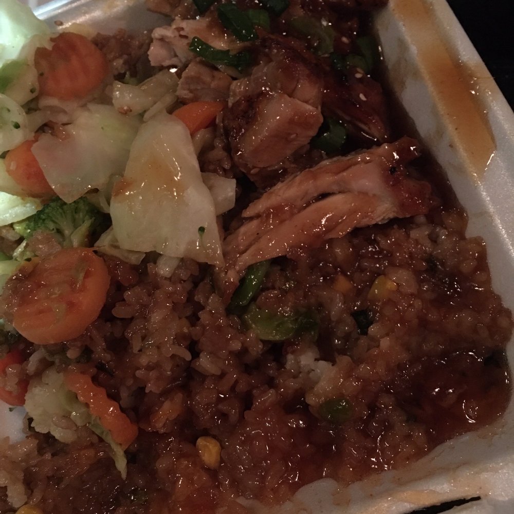 Yoshinoya Redlands - Combo two protein bowl with a upgrade of fried rice and vegetables - Japanese Near Me - Redlands, California