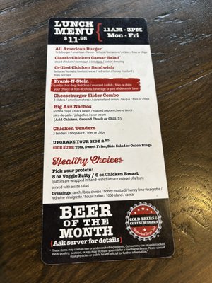 Menu photo 3 Cold Beers & Cheeseburgers Gilbert, AZ