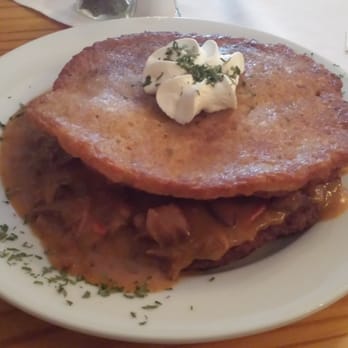 Cafe Polonia - Gypsy Pancake... goulash between potato pancakes! - Polish Near Me - Boston, Massachusetts Cafe Polonia - Gypsy Pancake... goulash between potato pancakes! - Polish Near Me - Boston, Massachusetts