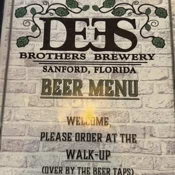 Dees Brothers Brewery - Important to read haha as we didn't notice it right away so sat way longer than we needed to. - Brewpubs Near Me - Sanford, Florida