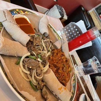 Nazrawi Ethiopian Restaurant - Close up of Lamb Awaze and Debab Special Tibs - Ethiopian Near Me - Silver Spring, Maryland Nazrawi Ethiopian Restaurant - Close up of Lamb Awaze and Debab Special Tibs - Ethiopian Near Me - Silver Spring, Maryland