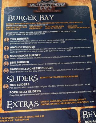 Menu photo 2 Flowing Tide Pub Las Vegas, NV