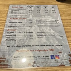 Sam's Pizza-Schofield - Menu