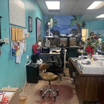 California Grooming - Look for my grumpy and stressed out Loosie. Ahahah she was so calm and happy on the other side. - Pet Groomers Near Me - Culver City, California