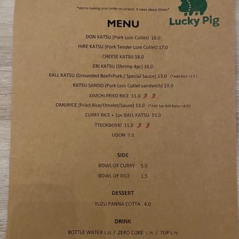 Lucky Pig - Menu - Korean Near Me - Whittier, California Lucky Pig - Menu - Korean Near Me - Whittier, California