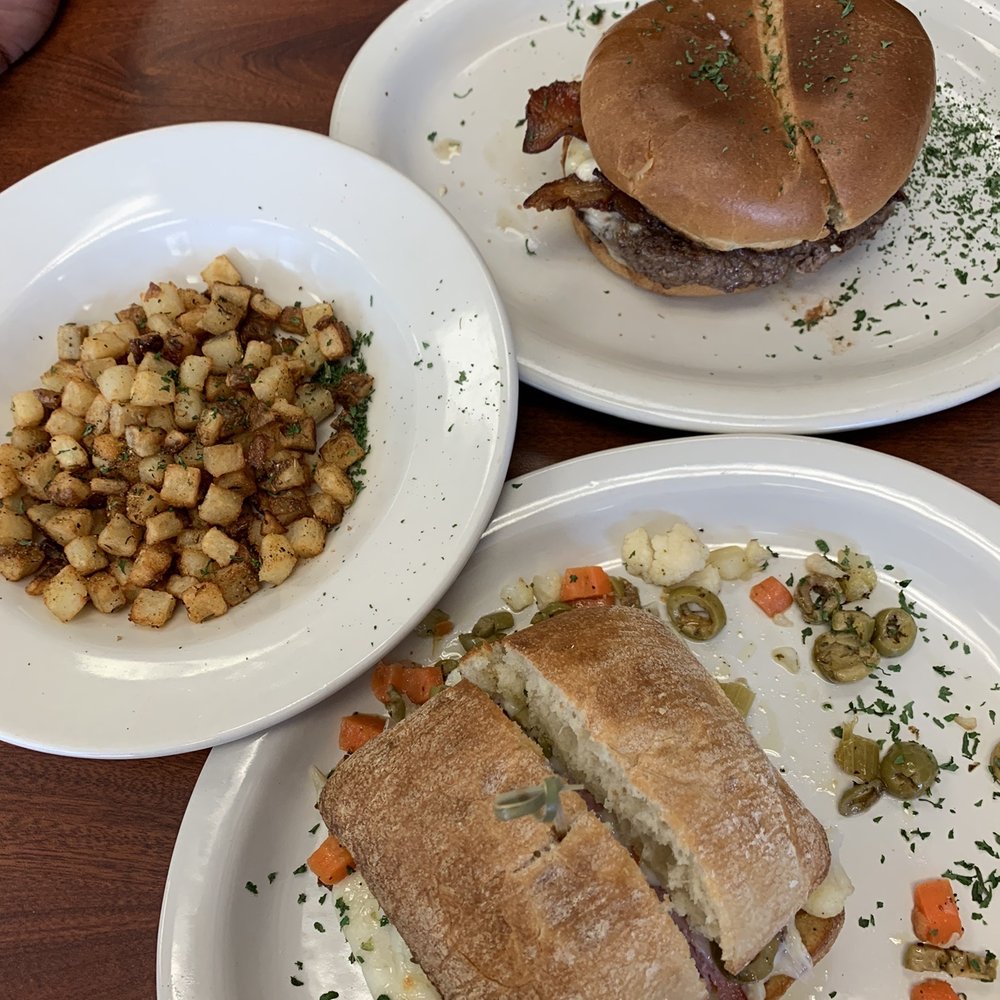 Cafe Bienville - Muffuletta, Bacon cheese burger, potatoes - Cafes Near Me - Niceville, Florida Cafe Bienville - Muffuletta, Bacon cheese burger, potatoes - Cafes Near Me - Niceville, Florida