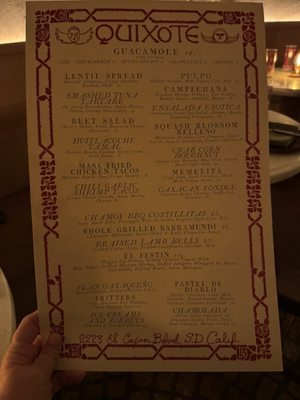 Menu photo 4 Quixote San Diego, CA Menu photo 4 Quixote San Diego, CA