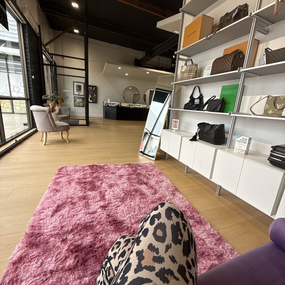 Posh Pawn waiting area, and shop corner. Posh Pawn waiting area, and shop corner.