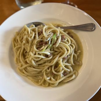Mangia Bene - Buccatini Carbonara - Italian Near Me - Rockville Centre, New York Mangia Bene - Buccatini Carbonara - Italian Near Me - Rockville Centre, New York