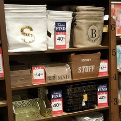 Come stop by and check out our bins and baskets. Select items are 40% off.