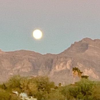 Superstition Sunrise, 55+ RV Resort Home Community - Early evening view of Superstition Mountain from my fifth wheel in the park. - Resorts Near Me - Apache Junction, Arizona Superstition Sunrise, 55+ RV Resort Home Community - Early evening view of Superstition Mountain from my fifth wheel in the park. - Resorts Near Me - Apache Junction, Arizona