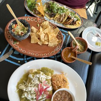 Pa'l Antojo - Assorted tacos, guacamole and chips, and chicken enchilada YUM!! - Mexican Near Me - Mississauga, Ontario Pa'l Antojo - Assorted tacos, guacamole and chips, and chicken enchilada YUM!! - Mexican Near Me - Mississauga, Ontario