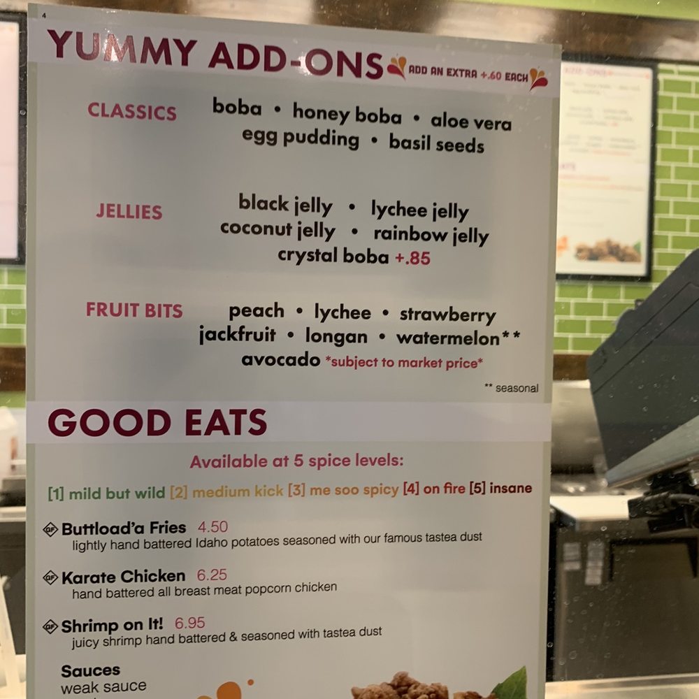 Tastea - Add ons and Food - Bubble Tea Near Me - Riverside, California Tastea - Add ons and Food - Bubble Tea Near Me - Riverside, California