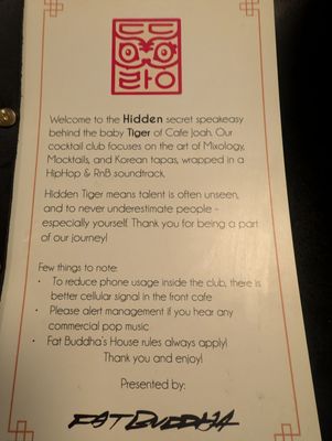 Menu photo 6 The Hidden Tiger New York, NY Menu photo 6 The Hidden Tiger New York, NY