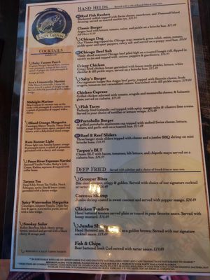 Menu photo 1 The Salty Tarpon Punta Gorda, FL